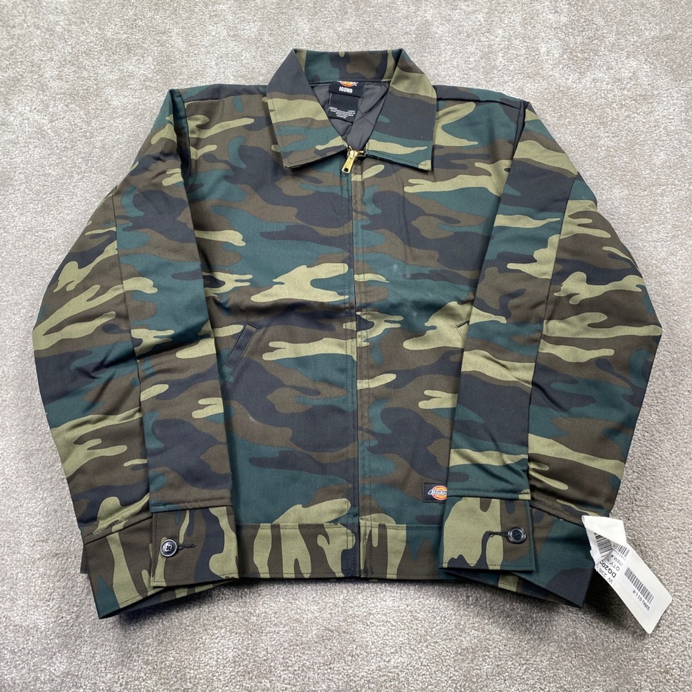 Dickies Eisenhower Jacket Mens Large Camo Insulated Icons Workwear TJ15HRC